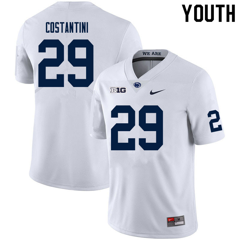 NCAA Nike Youth Penn State Nittany Lions Sebastian Costantini #29 College Football Authentic White Stitched Jersey NRF5798KD